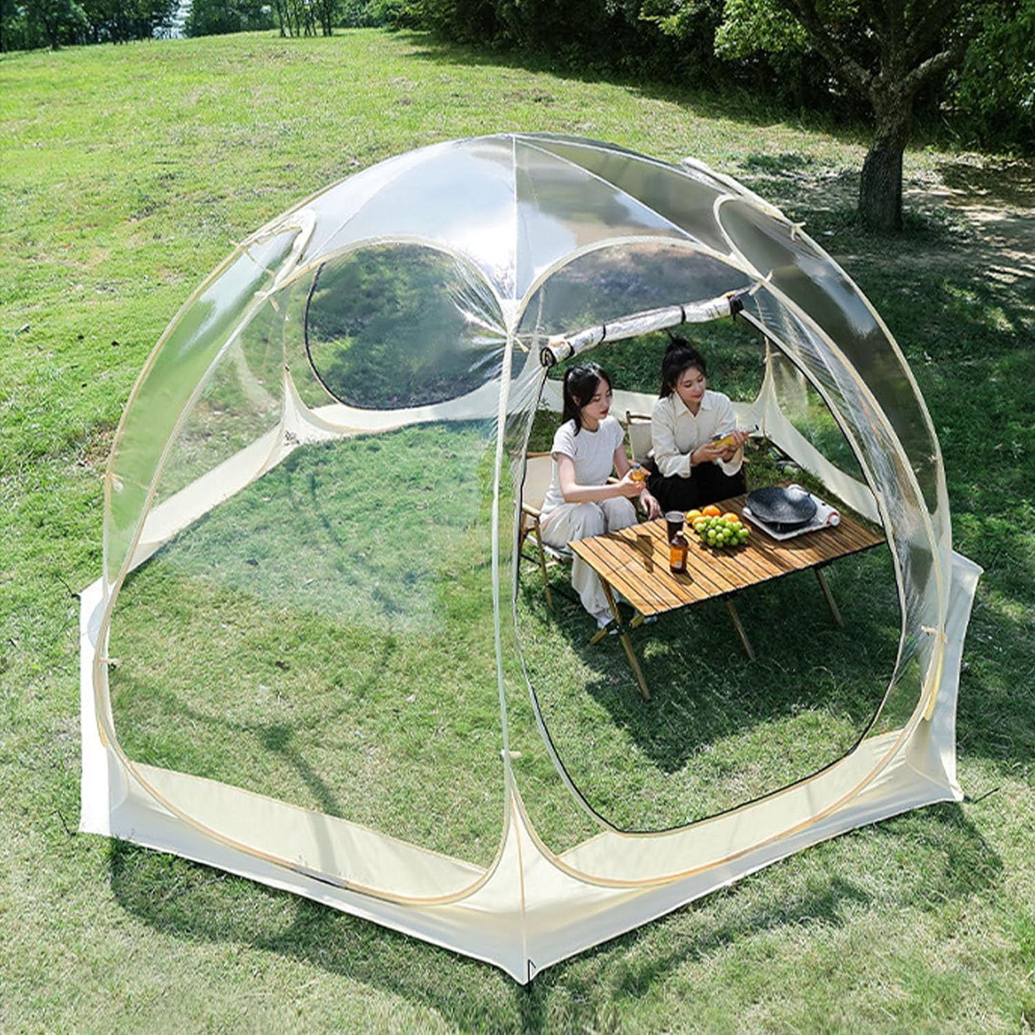 Tente extérieure transparente, dôme de protection transparent à bulles, maison gonflable en PVC, auvent de tente de camping, tente de camping en plein