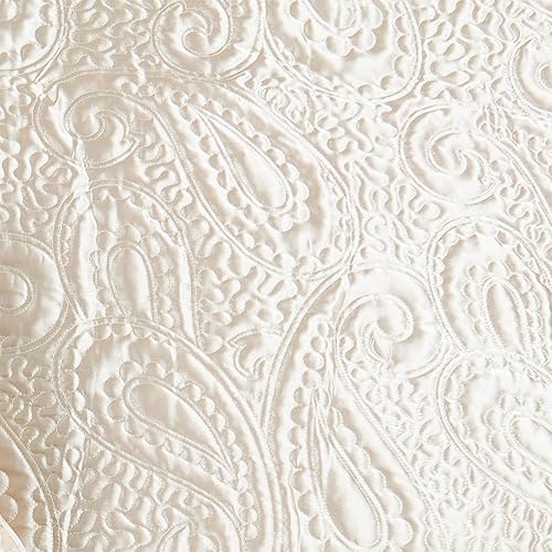 Miniatura 7 de Home Soft Things Juego de colcha acolchada de satén tamaño Queen  Funda de cama reversible de lujo de 3 piezas, colcha sedosa suave, brillante y