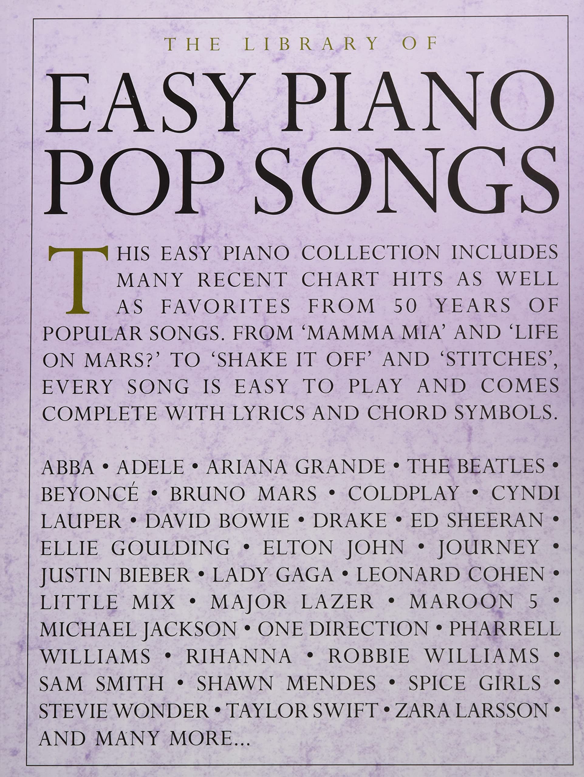 The Library Of Easy Piano Pop Songs (Piano Book) Klavierpartitur