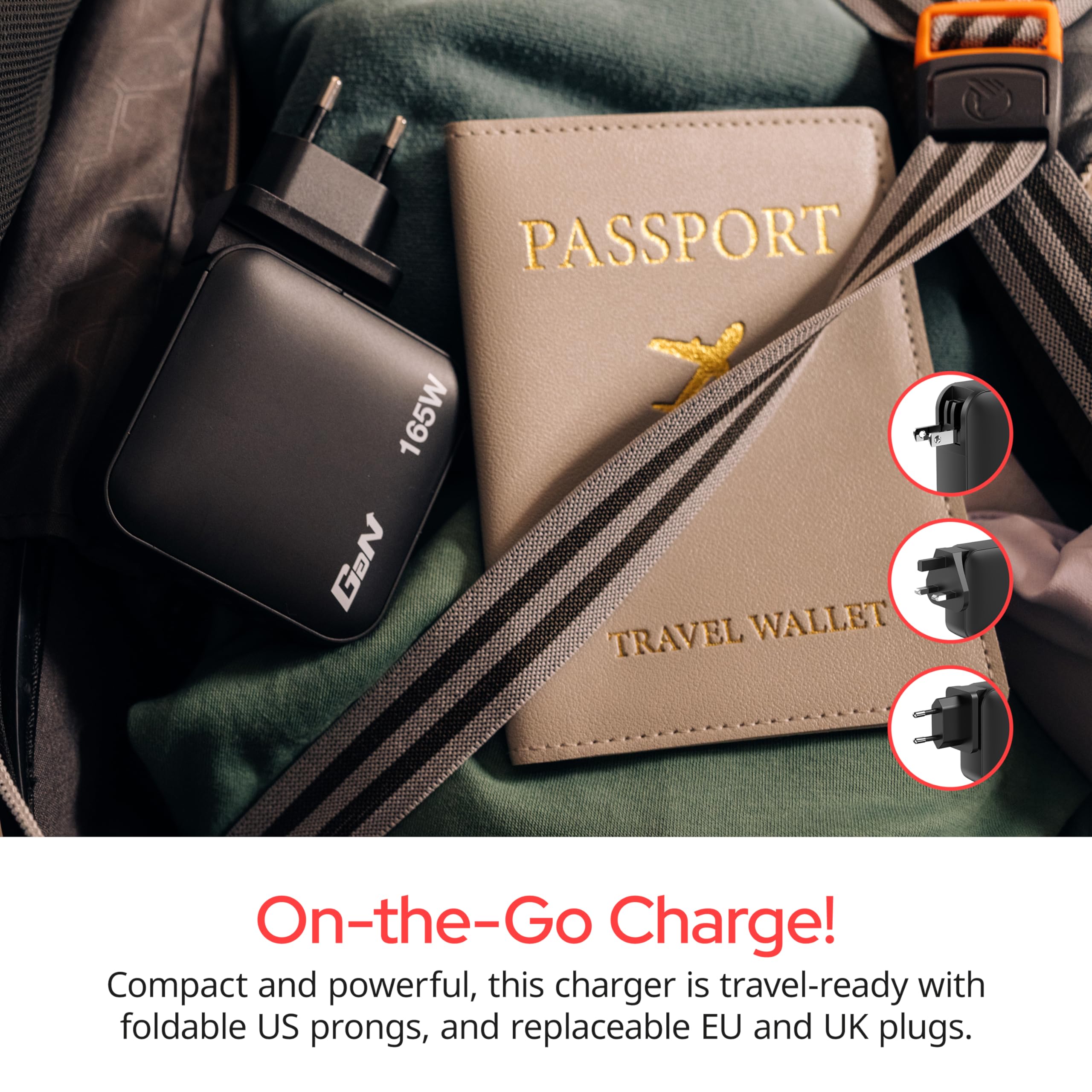 Verbatim Mini GaN Charger Adapter podróżny 165 W 1x USB-A, 3X USB-C® Power Delivery, USB PD 3.1, QC 3.0 Czarny Ładowanie