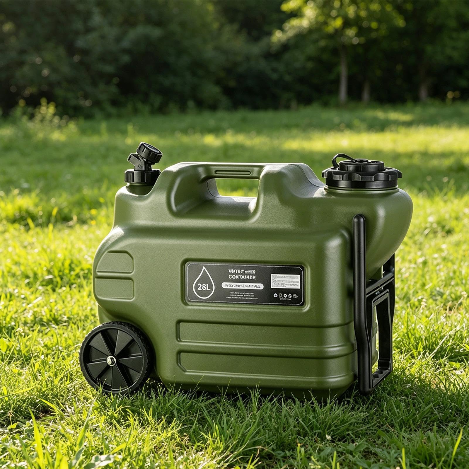 Camping Wasserkanister 28L tragbarer auslaufsicherer Tank mit Zapfhahn | Tragbarer Wasserkanister für Picknick, Auto, Wandern, Survival, Wohnmobil, Zuhause, Bauernhof