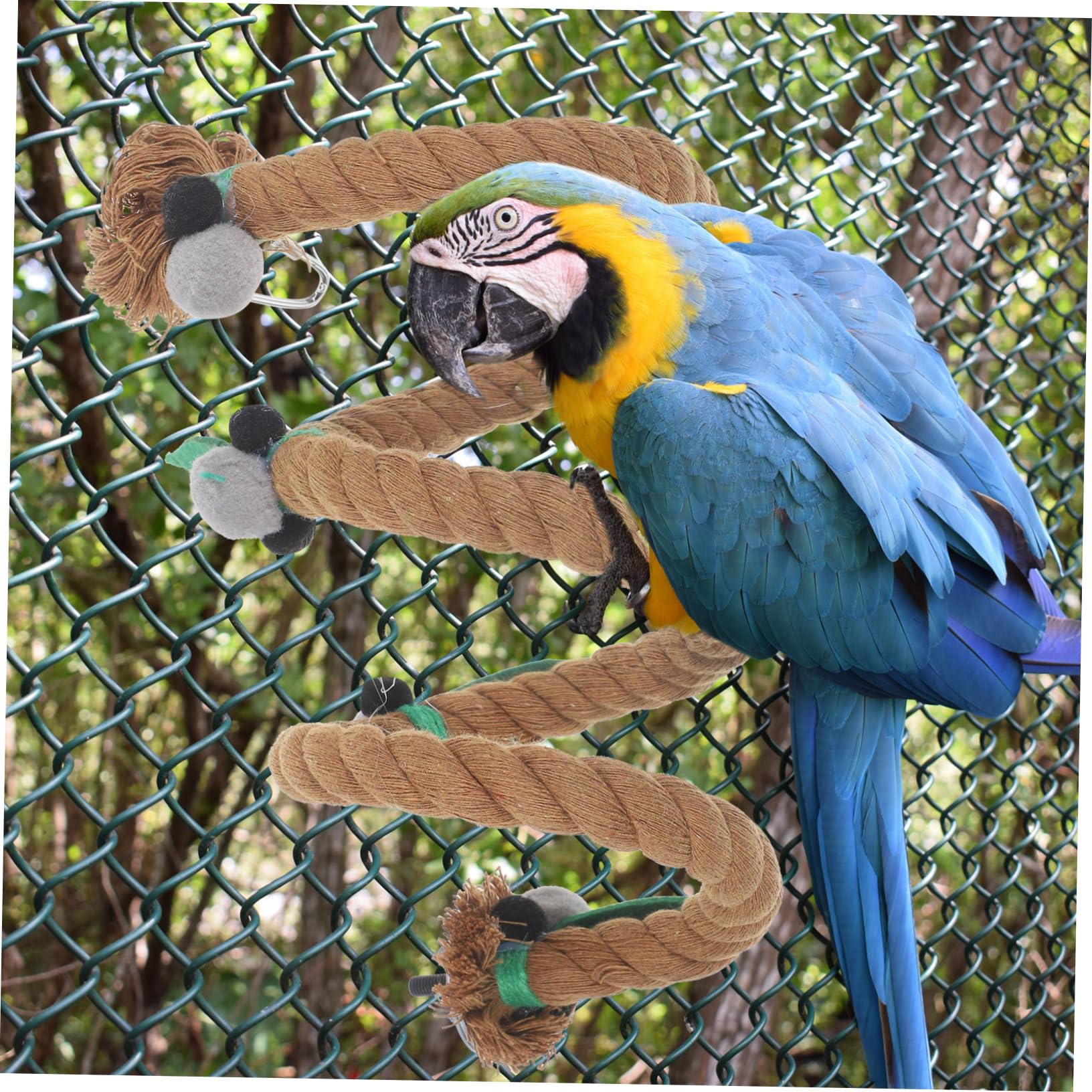 BESPORTBLE 5pezzi Rete Di Gioco Per Pappagalli Trespolo Per Accessori Per Gabbie Di Piccoli Pappagalli Giocattolo Da Masticare Per Arrampicata e Avventura