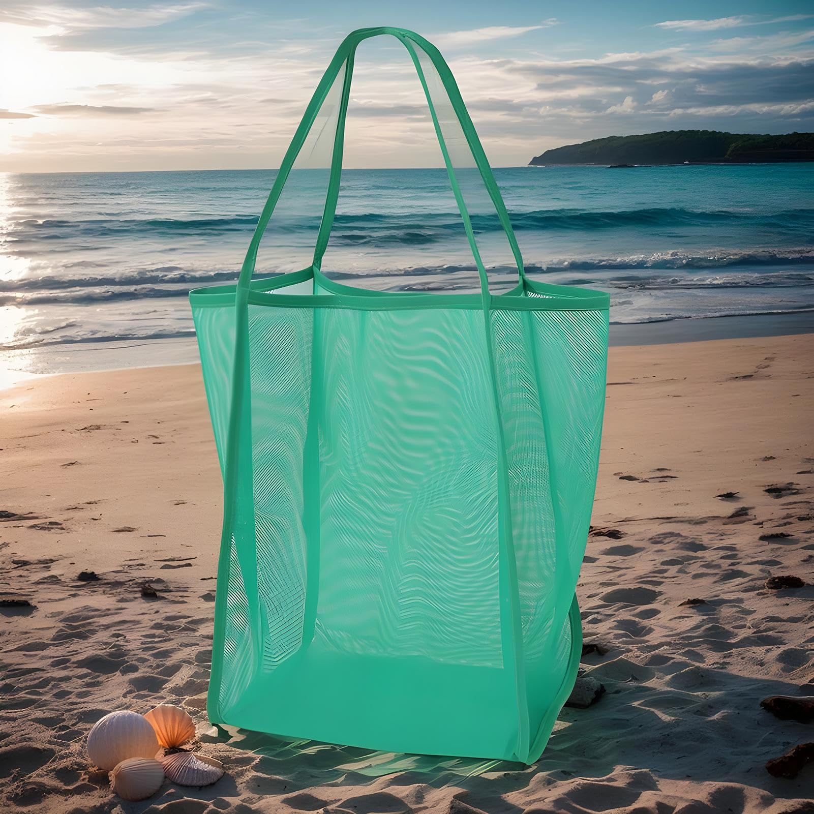 Bolsa de Playa Ligera Plegable - Malla Transpirable para Natación y Viajes