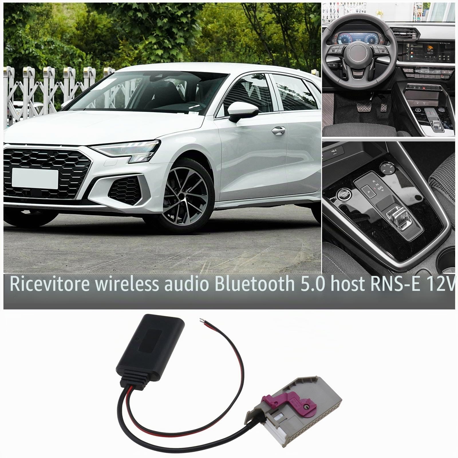 Adattatore Bluetooth AUX a 32 pin RNS-E per A3 A4 A6 A8 R8 TT 12 V modulo Bluetooth per auto AUX-IN cavo adattatore audio wireless accessori elettronici per veicoli