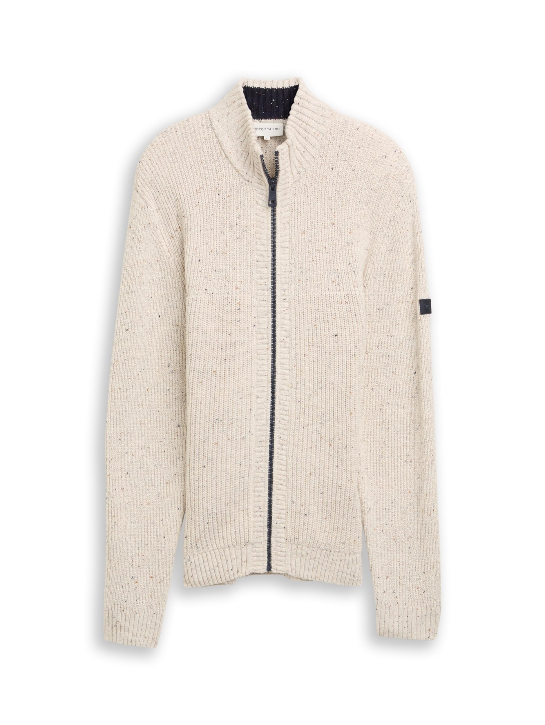 TOM TAILOR Herren Strickjacke mit Strukturmix