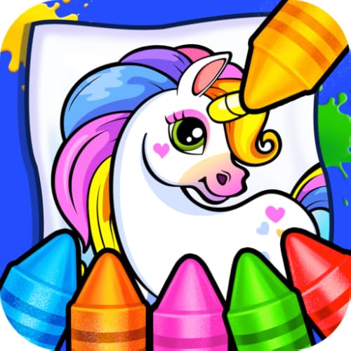 Easy Coloring Games - Color & Painting for Kids & Learning Drawing Book with Animals