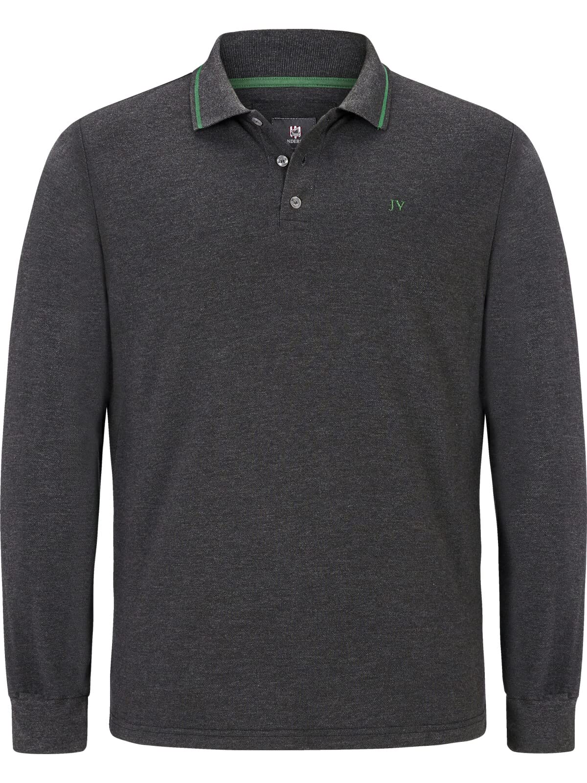 Jan Vanderstorm Herren Langarm-Poloshirt Ellis | | aus 100% Baumwolle | Longsleeve mit Polokragen | gerade geschnitten | große Größen in Gr. L-7XL