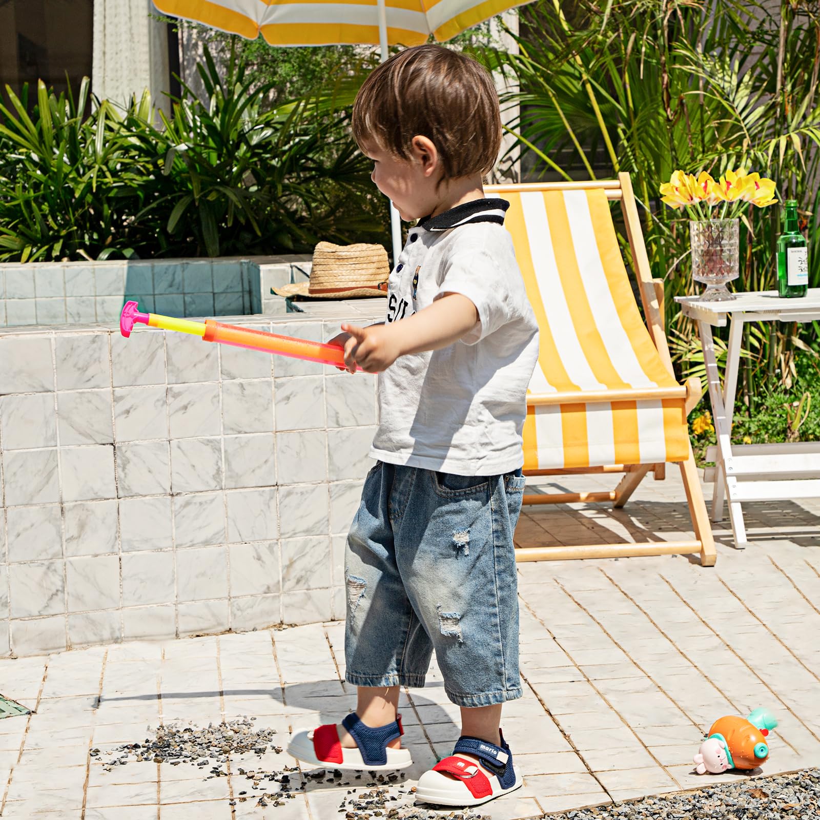 MK MATT KEELY Sandale Enfant Garcon Fille Sandales de Marche Bébé Bout Fermé Chaussure Été Confortable Plage