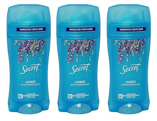 Secret Scent Expressions - Desodorante sólido invisible Ooh-La-La Lavender 260 oz paquete de de 3