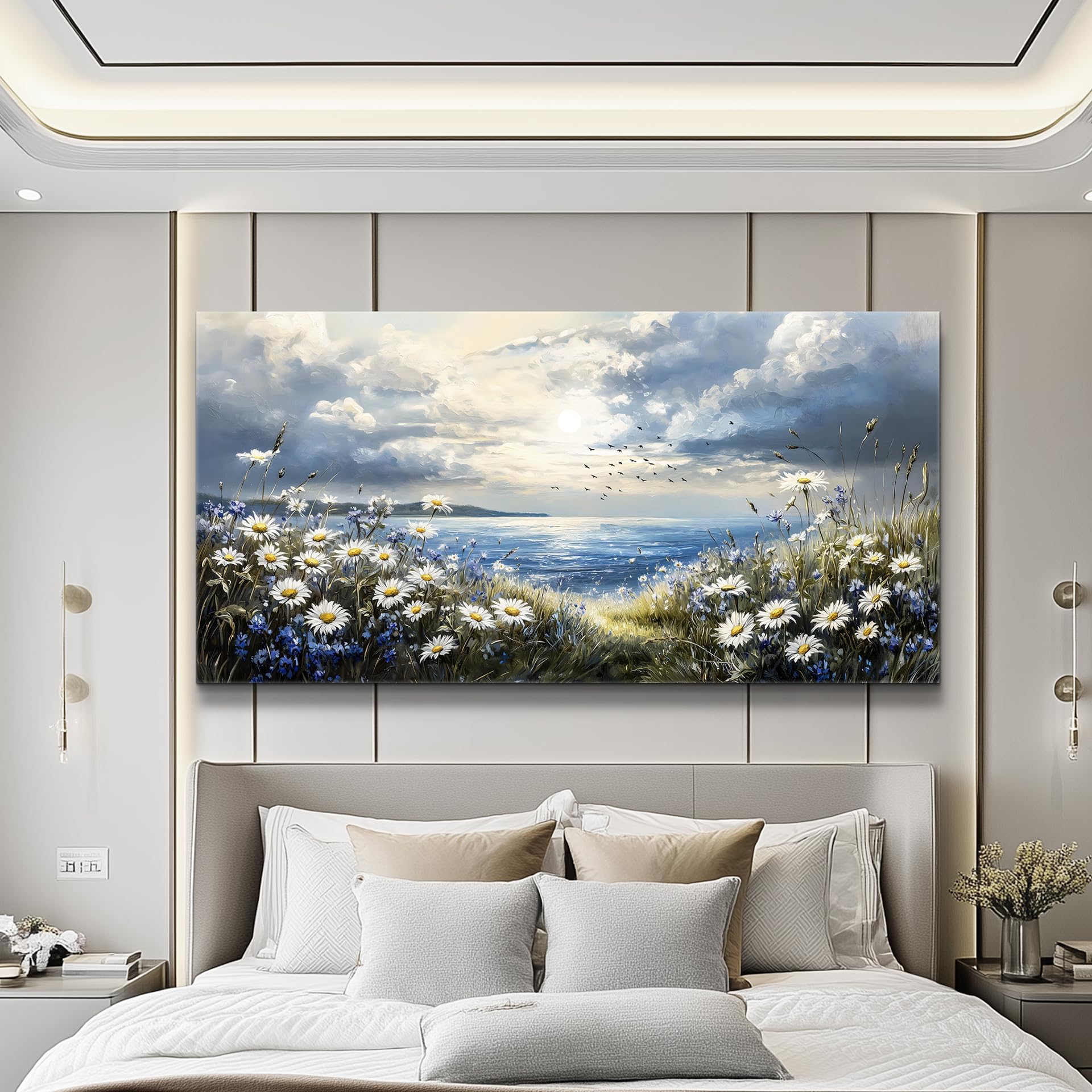 Aefouu Inner Frame Large Canvas Wall Art For Living Room Bedroom Wall Decor Landscape Painting Art Prints Artwork Picture Home Decoration(70X140cm/28X55in/Internal Frame)