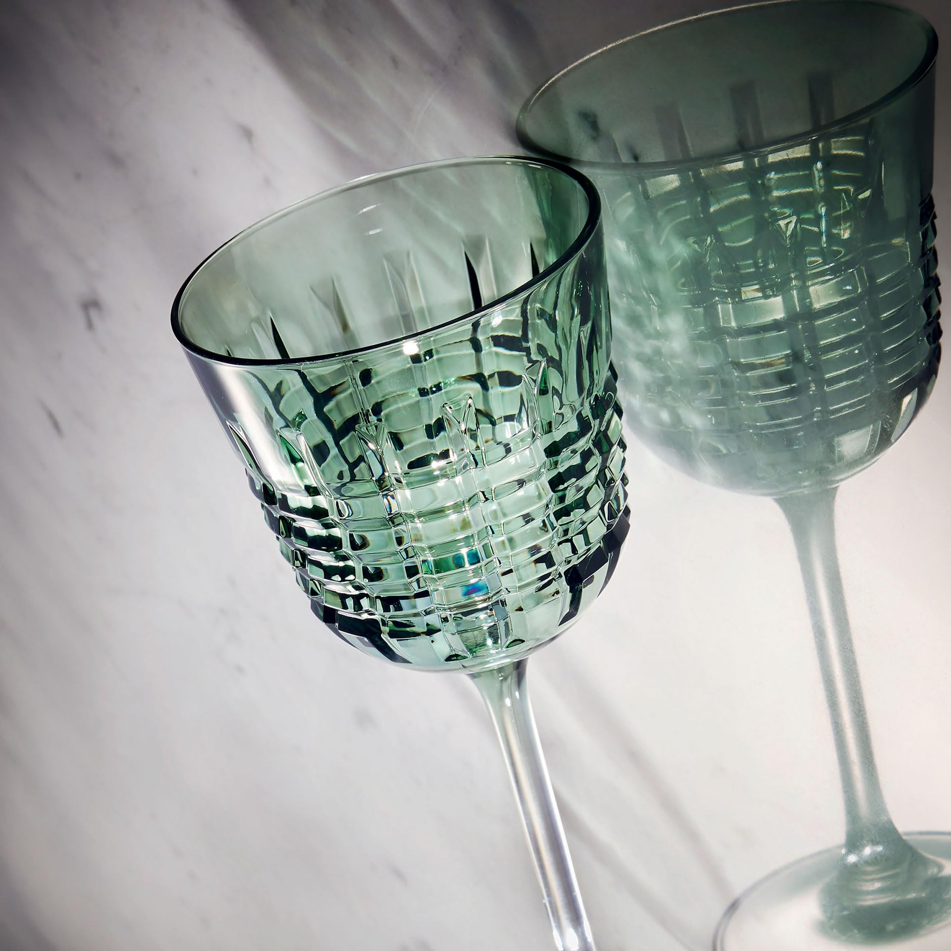 Cristal d'Arques, Weingläser, Rendez-Vous Brume Vert, 25 cl, 6er Set | Bleifreies Kristallglas, Weinkelche mit Stiel für die Verkostung, spülmaschinenfest, dauerhafter Glanz, als Geschenk geeignet