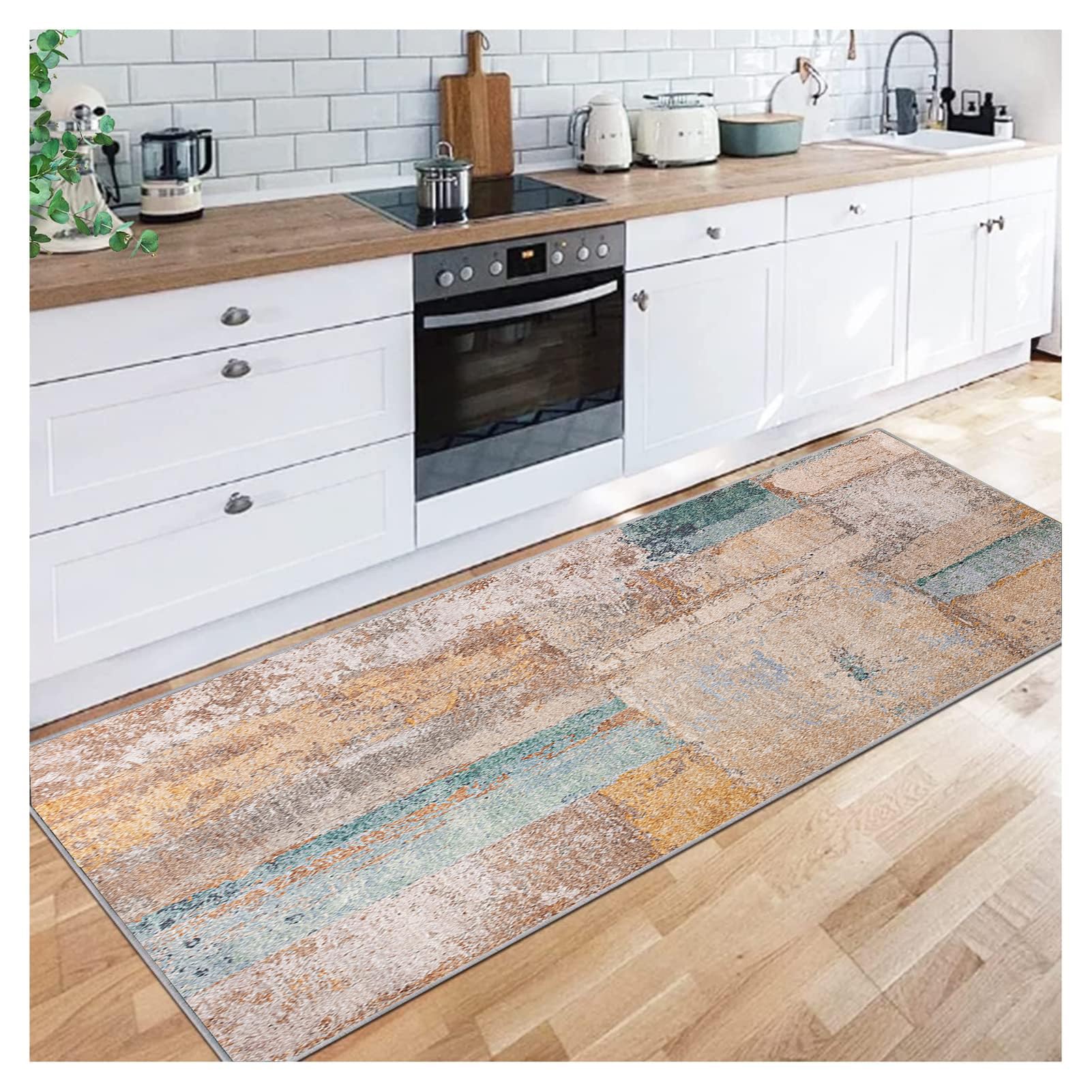 Tapis de couloir anti-saleté et résistant pour cuisine fonctionnelle