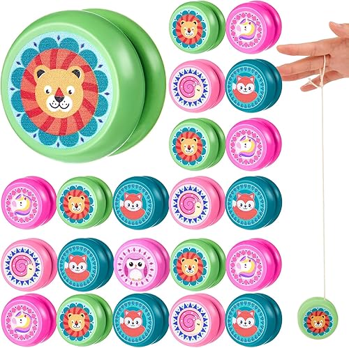 Miniatura 8 de Sotiff Paquete de 20 artículos a granel de Yo Yo a granel para Navidad, regalos de fiesta en el aula, diseños coloridos, regalos de fiesta, regalos