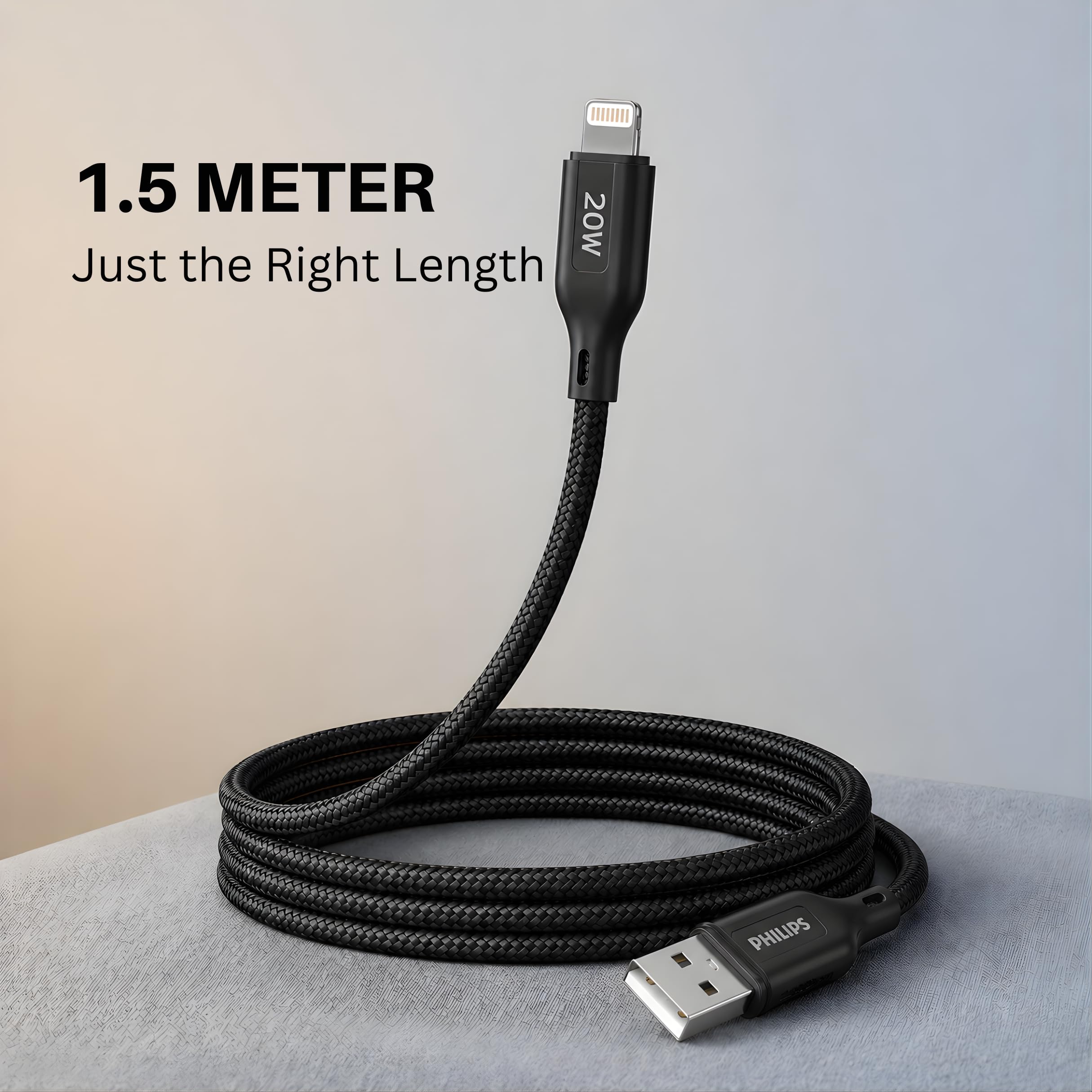 Philips Lightning Cable - Fast Charging & Data Sync -5