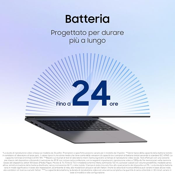 Samsung Galaxy Book6 (16", Ultra 7 355, 16GB), Copilot+PC, Processore lntel Core Ultra 7 355, 512GB, Batteria Lunga Durata, Portatile, Design Sottile, Display IPS, Galaxy AI, Gray [ver. Italiana] - 3