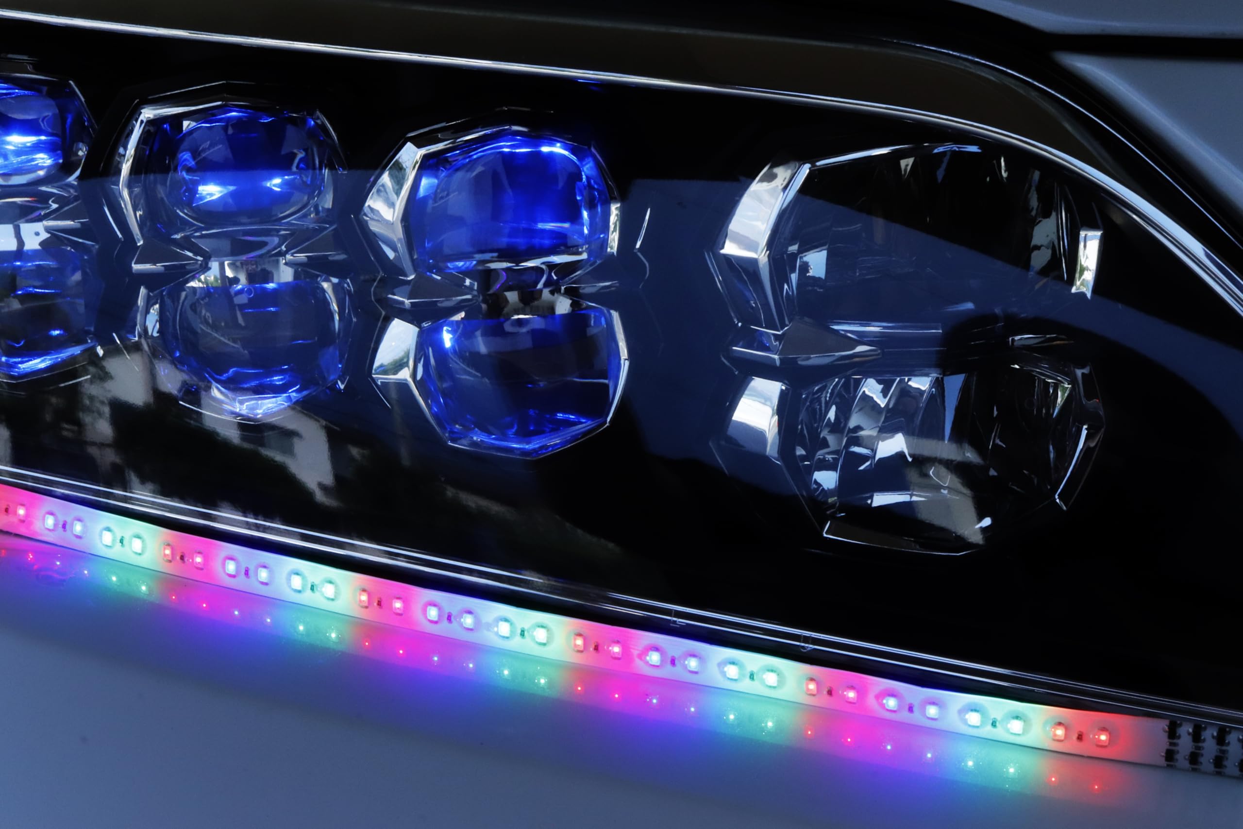 Amazon | ゆ Z1-6RGB×2 DC12V 流れるLED レインボー 2本入り ストロボ