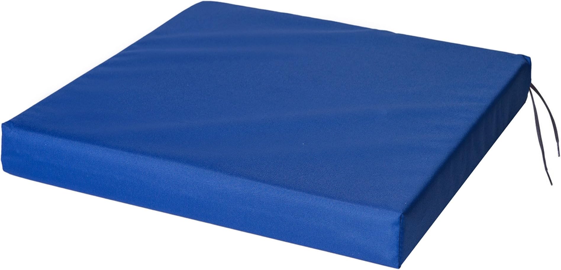 SOFTILLO Patio Chair Cushion with Seat Ties - Indoor and Outdoor Furniture Seating - Water-Resistant Polyester - Kitchen Dining, Lawn & Garden, Coffee Shop Use - 40x40x4cm - Blue