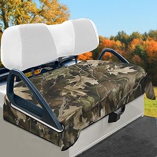 Tupalatus Hunting Camouflage Golf Cart Covers Seat Comfortable Breathable Golf Cart Seat Covers Two-Person Polyester Fabric Easy to Install for EZGO Yamaha Club Car