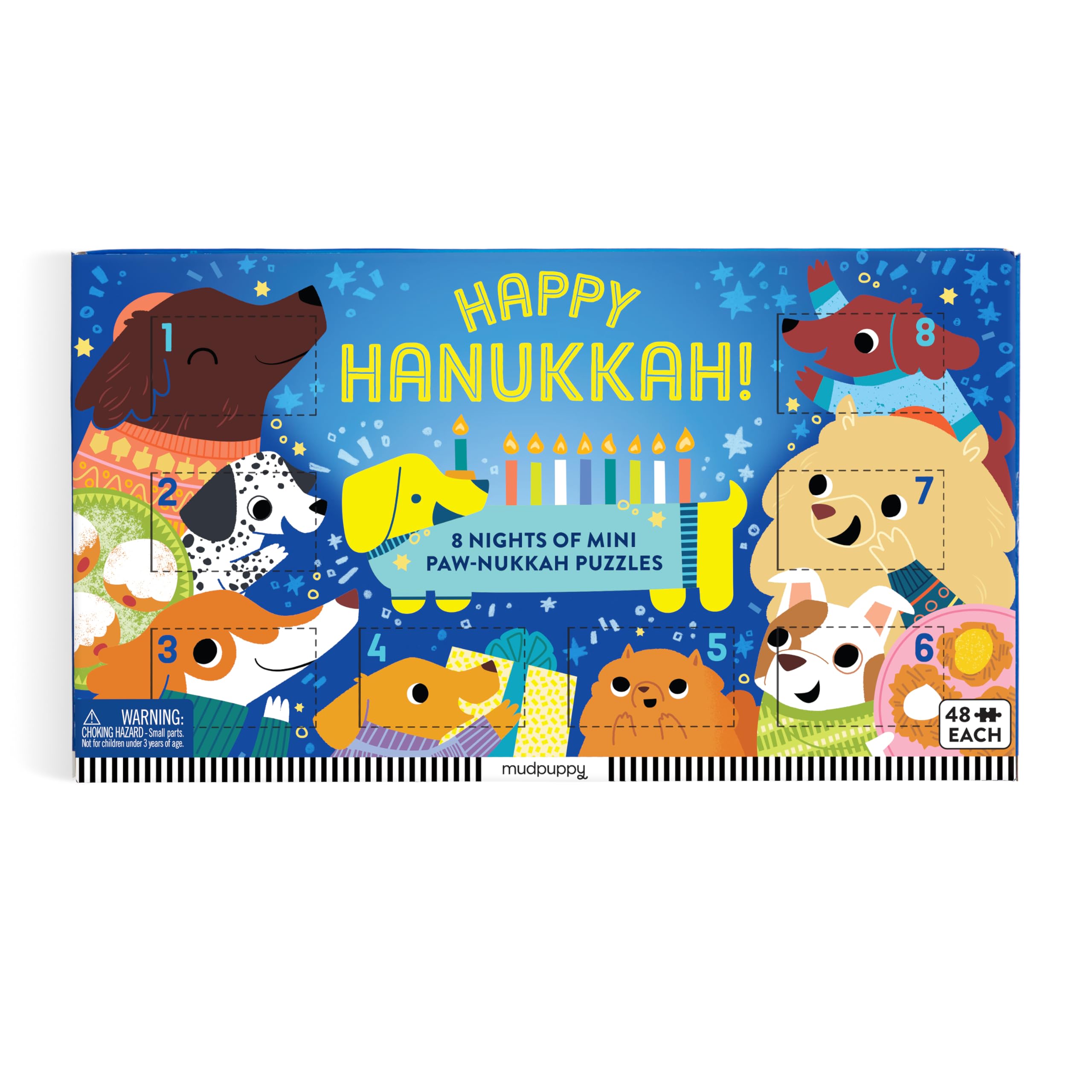 Amazon.com: Mudpuppy Happy Hanukkah! – 8 Days of Puzzles Featuring