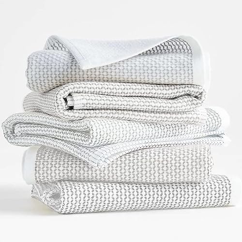 Miniatura 9 de Realm Paños de cocina con textura Dobby 100% algodón, color morado berenjena de 13 x 13 pulgadas, suaves, afelpados y absorbentes, de secado rápido