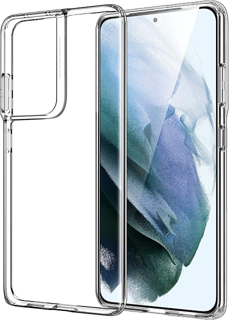 ESR Clear Case Compatible with Samsung Galaxy S21 Ultra (2021), Slim, Soft, and Flexible Transparent Polymer Case, Clear