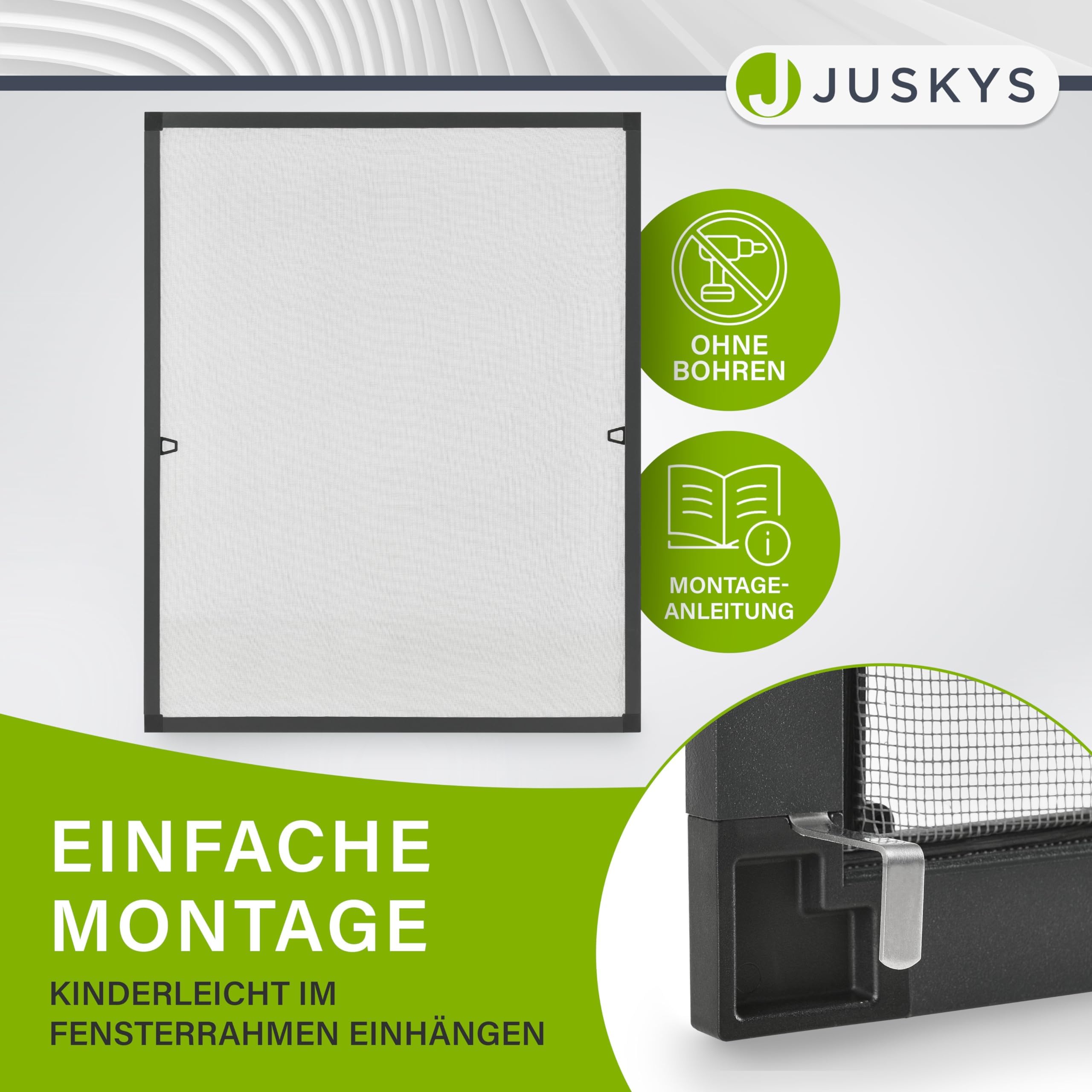 Juskys Fliegengitter Mit Alu-Rahmen 120 X 140 Cm Für Fenster Zum Einhaengen Uv Bestaendig In Weiss Juskys Fliegengitter Mit Alu-Rahmen 120 X 140 Cm Für Fenster Zum Einhaengen Uv Bestaendig In Weiss