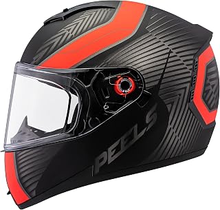 Capacete Fechado Moto Peels Icon Shadow Preto Fosco/Vermelho 60