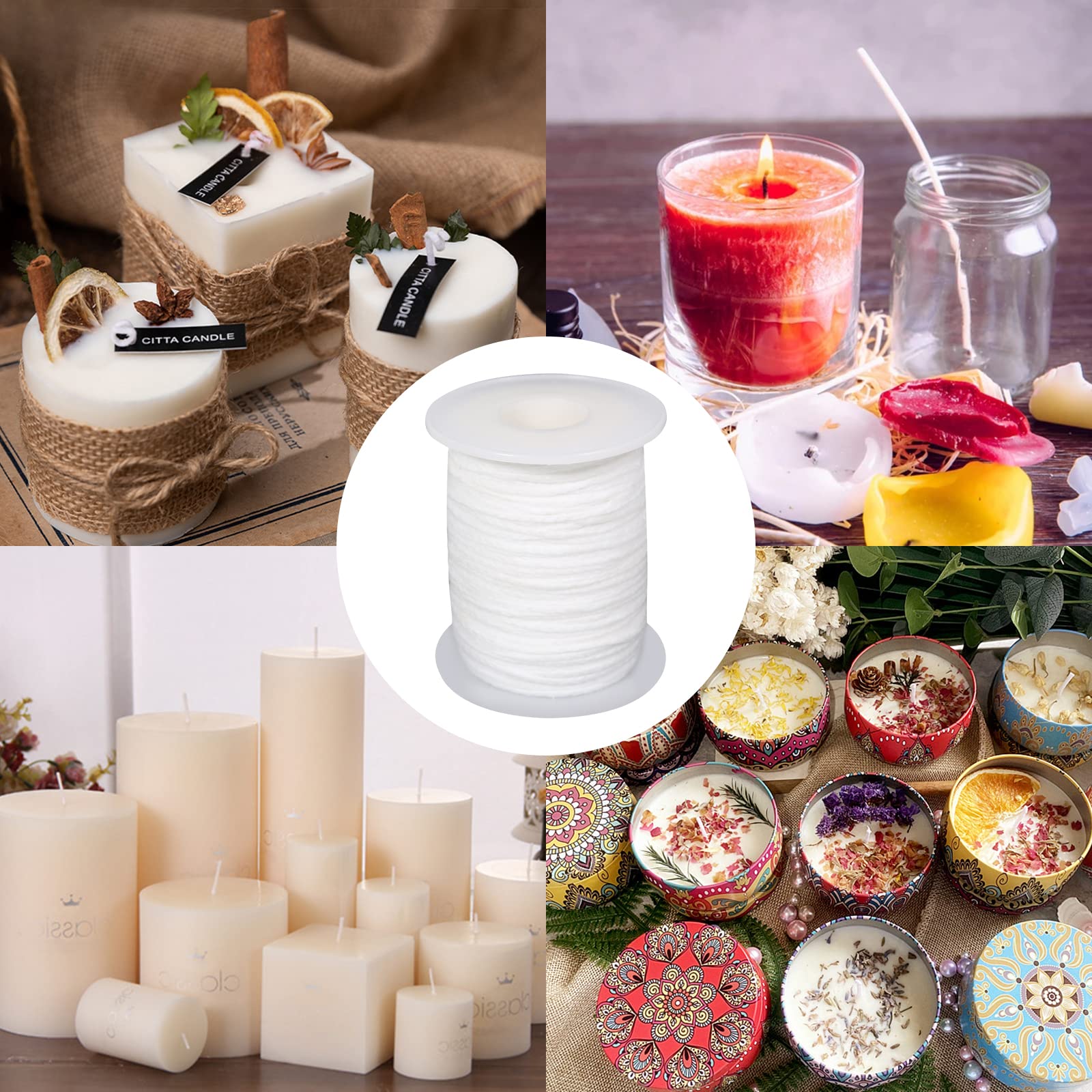 Stoppini Per Candele - 61m Cotone Cerato, Per Candele Fai Da Te, Lampade A Olio - Foto 9