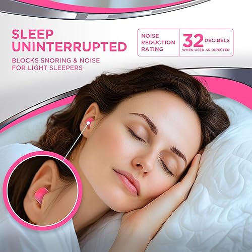 Miniatura 3 de Hearos Sleep Pretty in Pink tapones para los oídos para mujer, 14 unidades