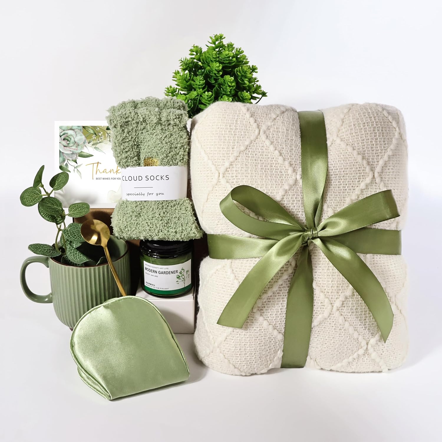 Thank You Gift Set for Women - Get Well Soon & Birthday Gift Baskets for Her Mom Wife Girlfriend, Care Package Gift Baskets Thinking of You Sympathy Gift Box for Friend