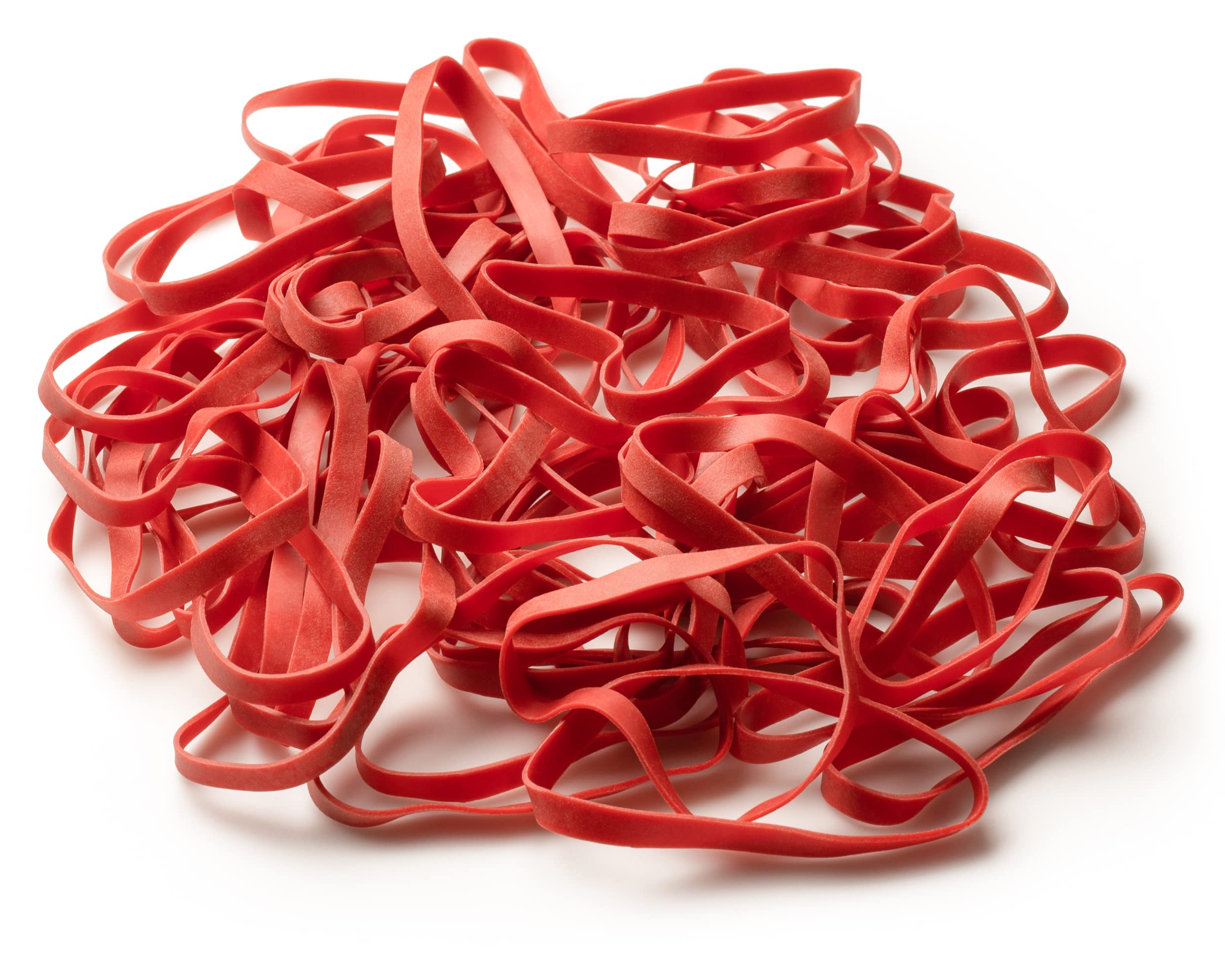 PlasticMill - Elastici in gomma, misura 64 cm, colore: Rosso