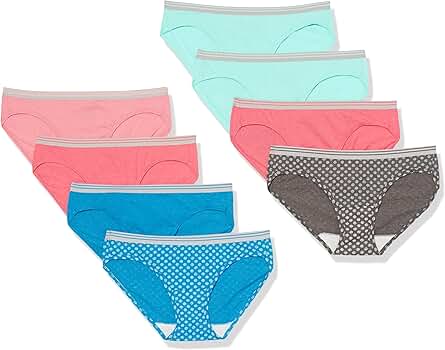 Fruit of the Loom Women's Heather Low-Rise Hipster Panty, 8 Pack