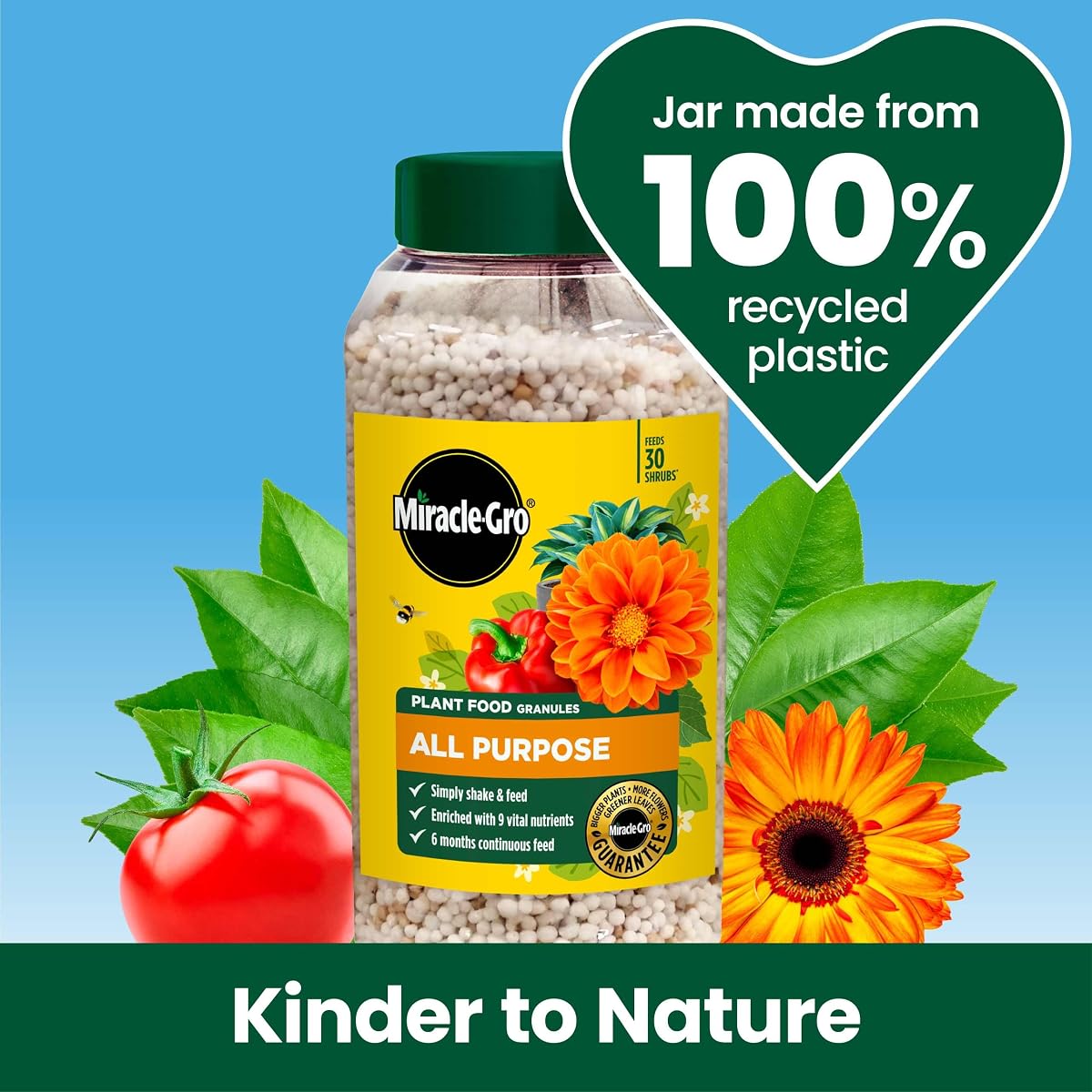 Miracle-Gro Continuous Release All Purpose Plant Food, 900G, White — view 6