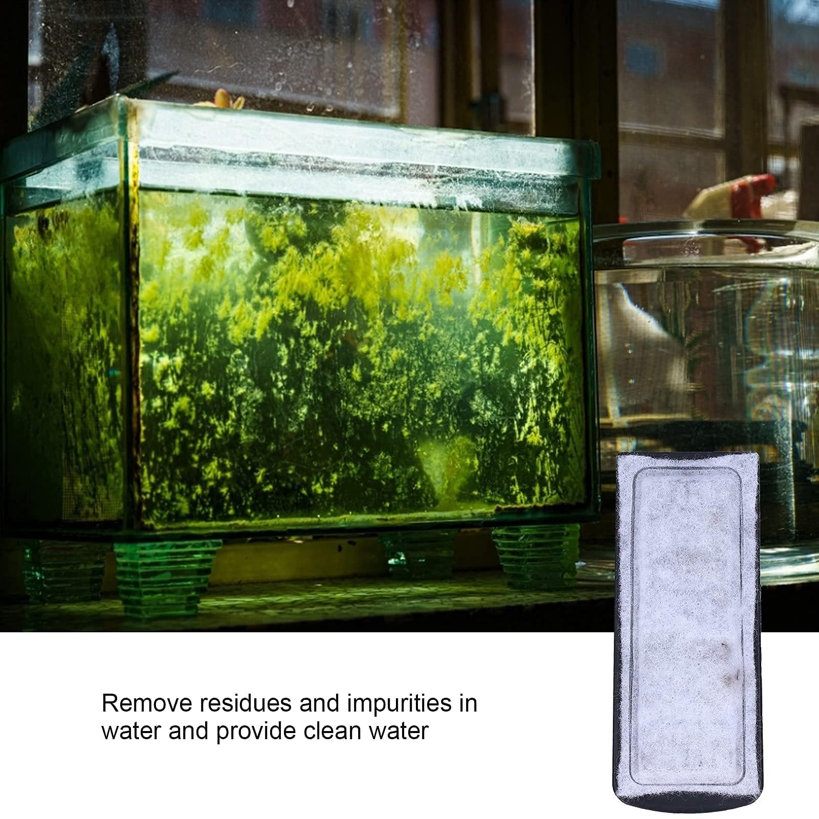 Filtro a Carbone Attivo per Acquario, Filtro in Cotone di Ricambio per Cartucce Filtro a Parete