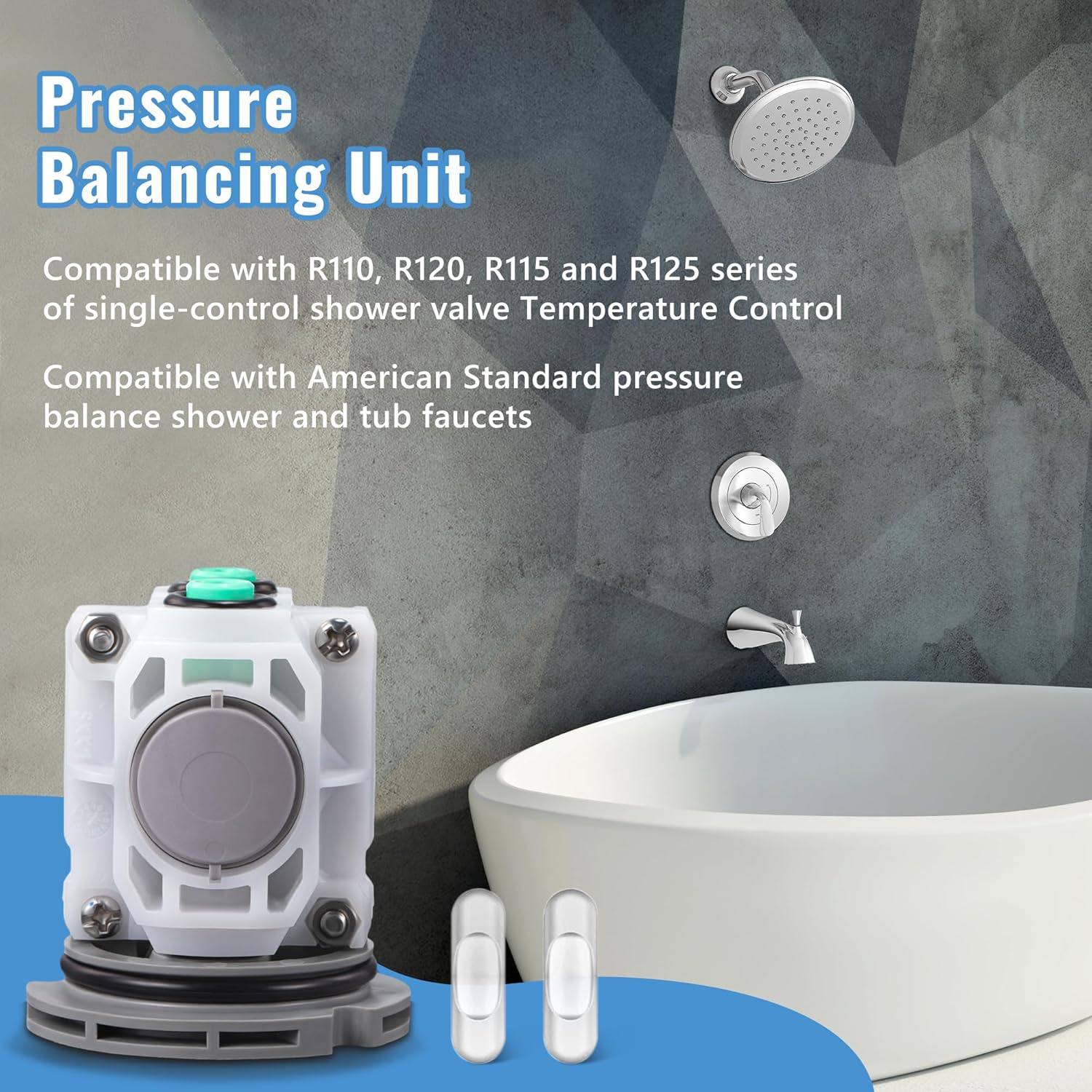 Dreyoo 2 Pack Pressure Balancing Unit Compatible with American Standard M952100-0070a and Pressure Balance Cartridge, Cartridge Replacement Kit for Bath Tub and Shower (Compatible with 023529-0070a)