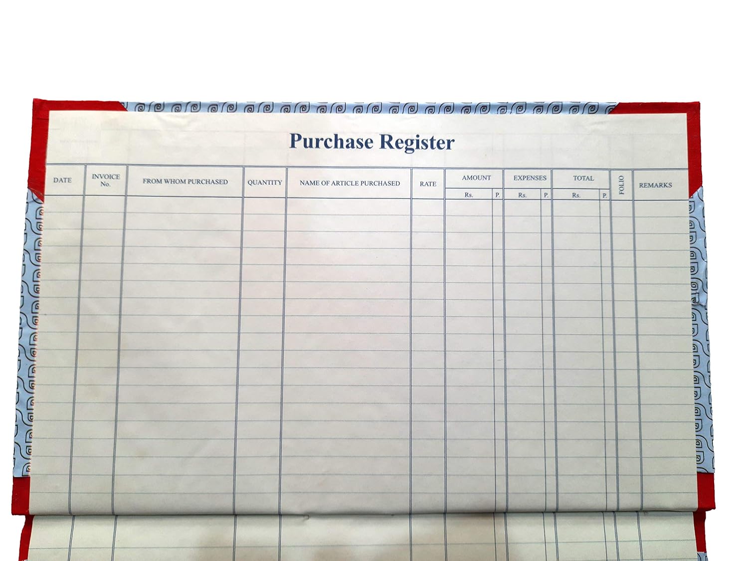 LRS Purchase Register 70 GSM Ledger Paper Hard Bound (60 Pages