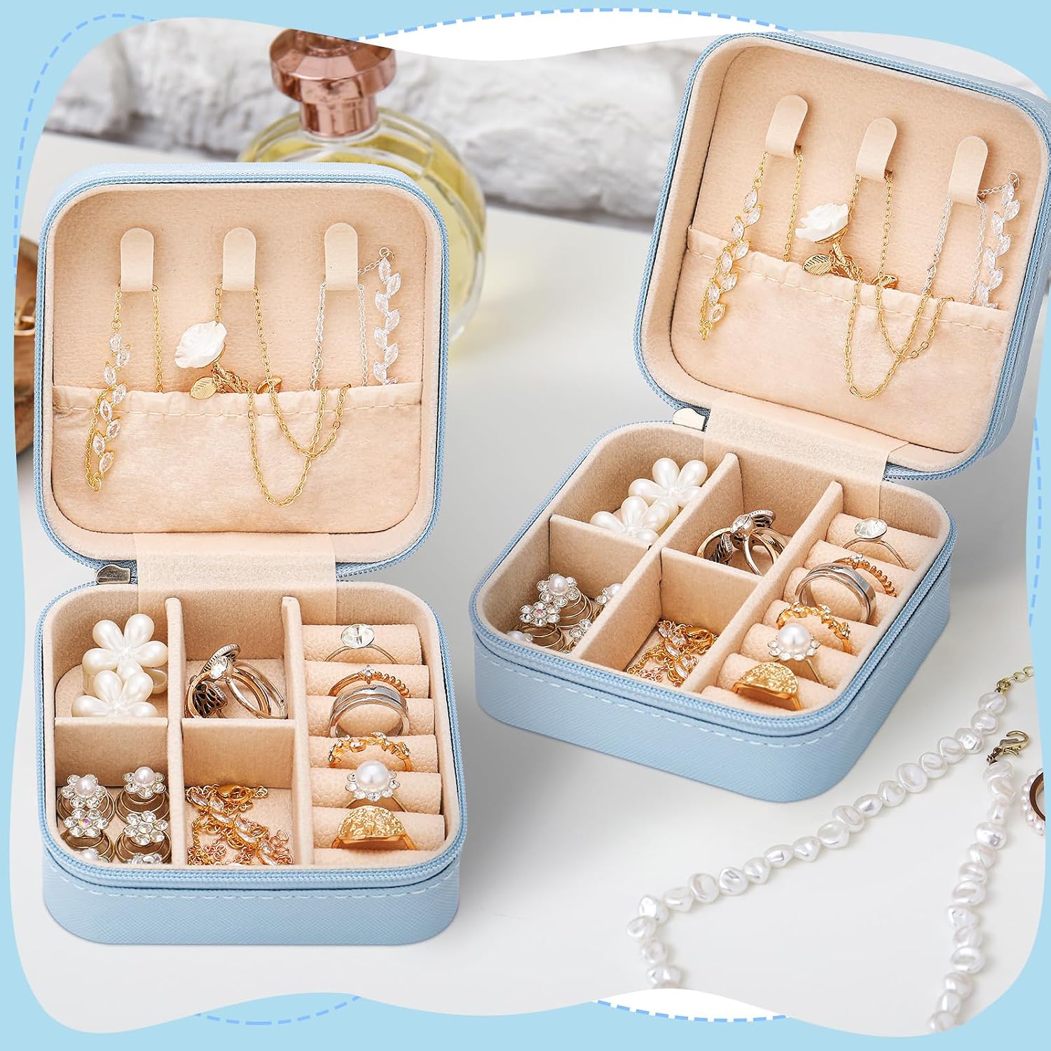 Colingmill 8 Pcs Bridesmaid Proposal Jewelry Box Gifts I Can't Say I Do Without You Travel Jewelry Case Portable Earring Organizer for Women Bridesmaids Wedding Gifts image 4