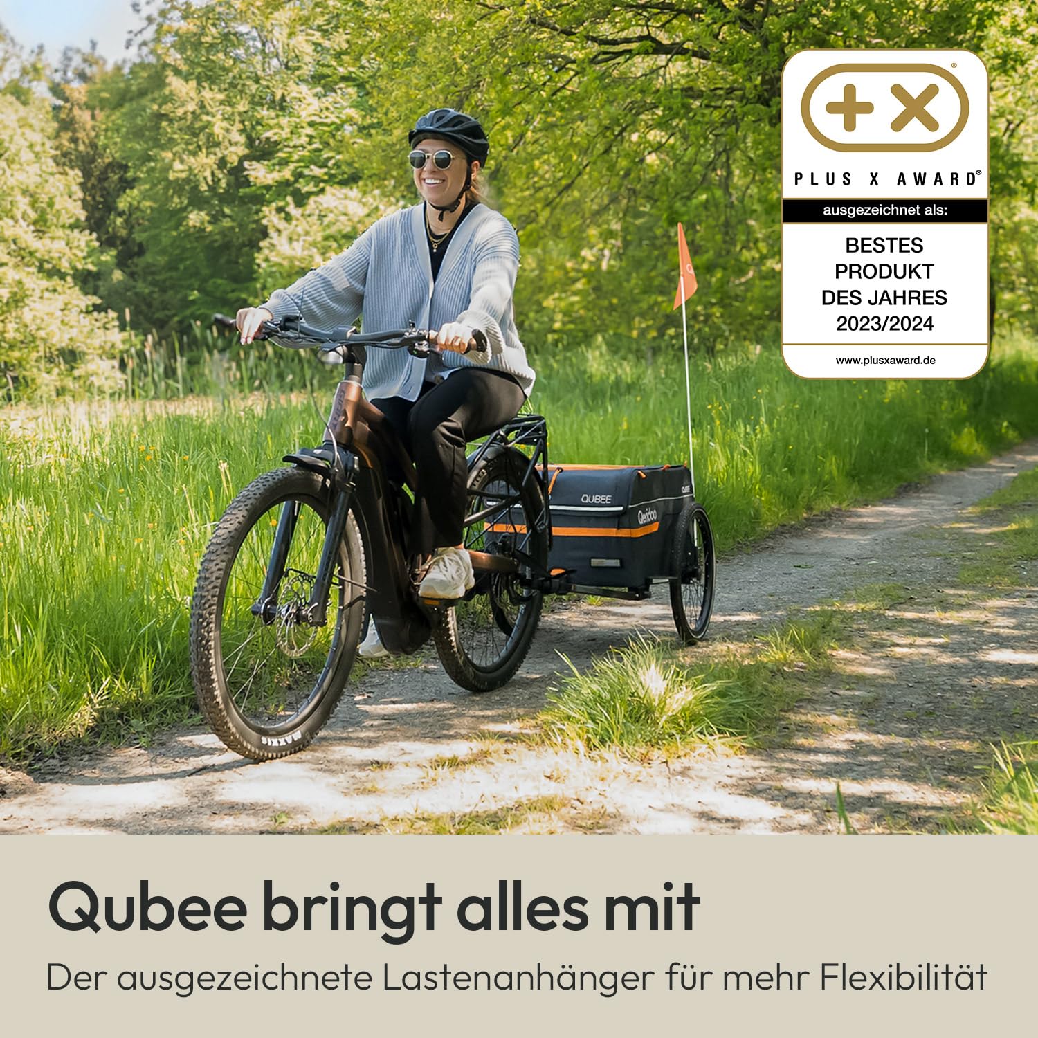 Przyczepa rowerowa Qubee Grey