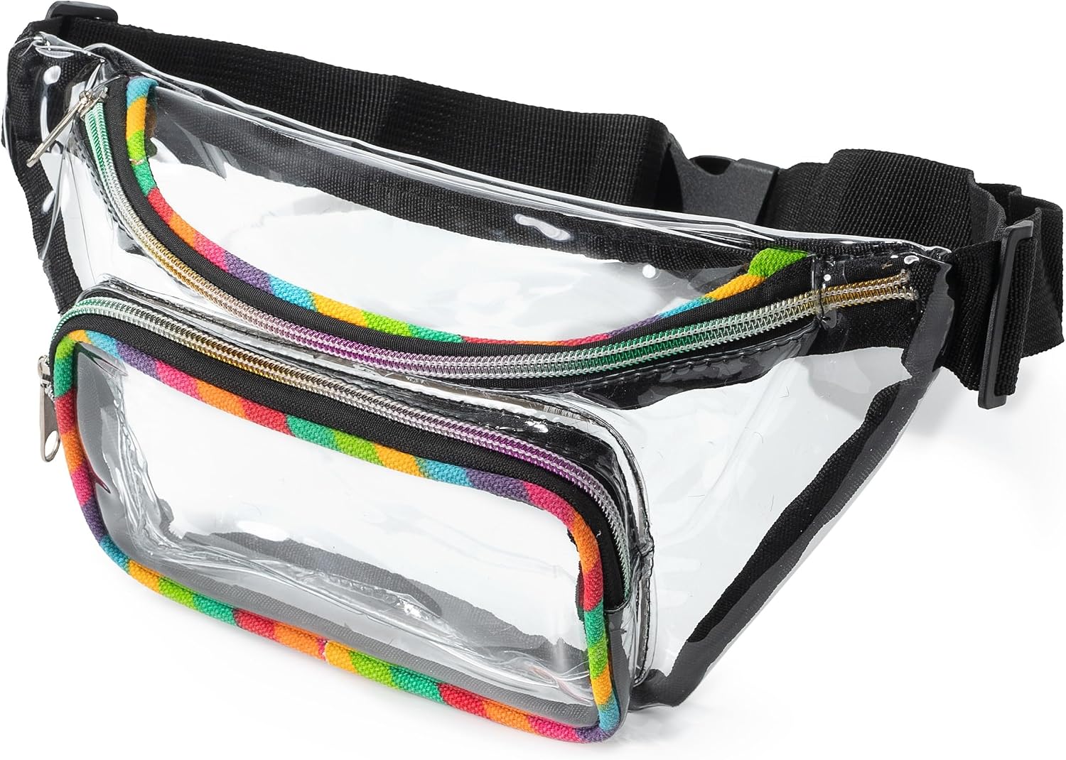 Clear Cotton Canvas Waist Bag - Transparent - Stadium Approved - for Travel, Events, and Concerts., Small, FP1-C