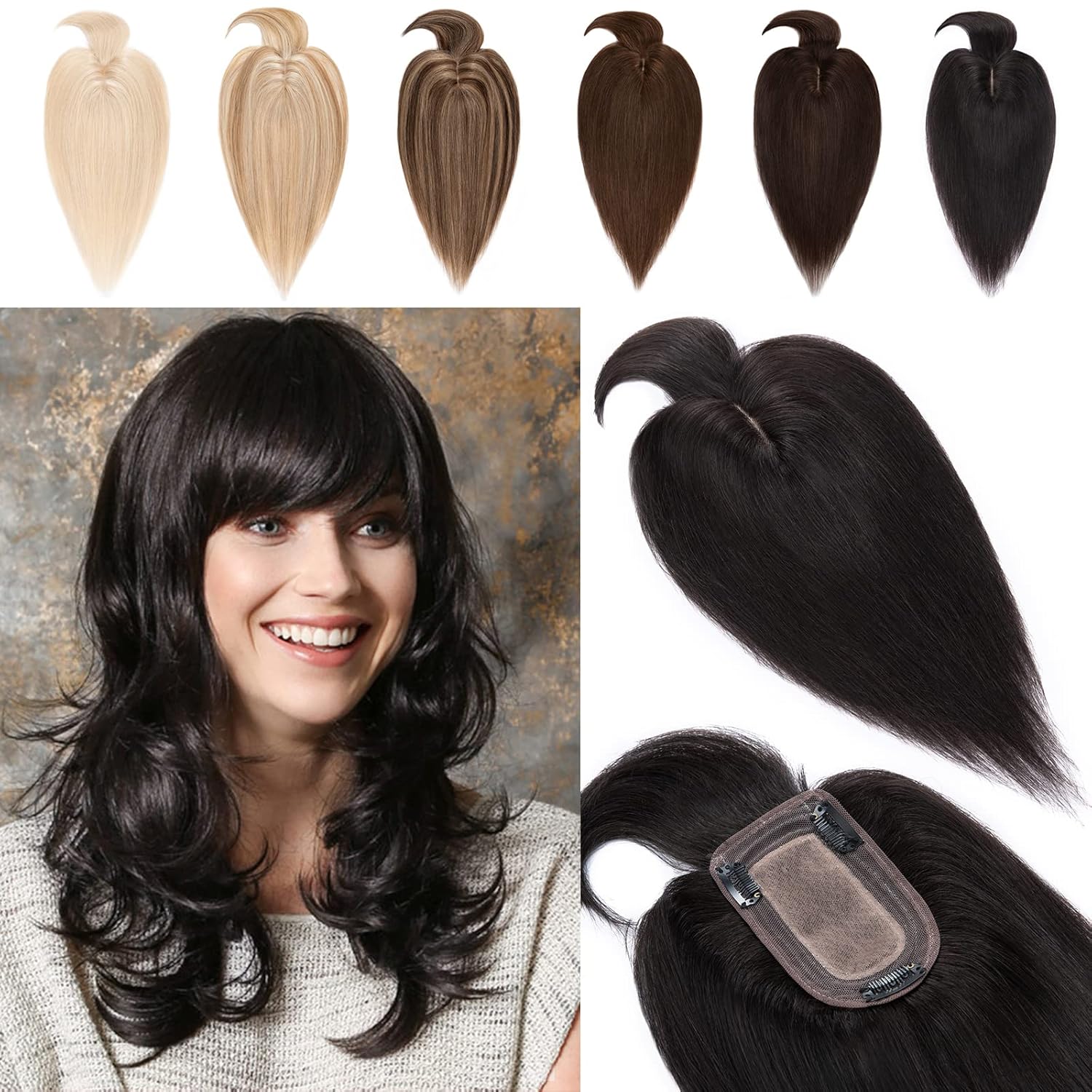 Rich Choices Hair toppers for women real human hair, 7