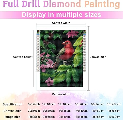 Miniatura 8 de Kits de pintura de diamantes para adultos, bricolaje 5D de animales coloridos, kits de pintura de diamantes de taladro completo, arte de diamantes
