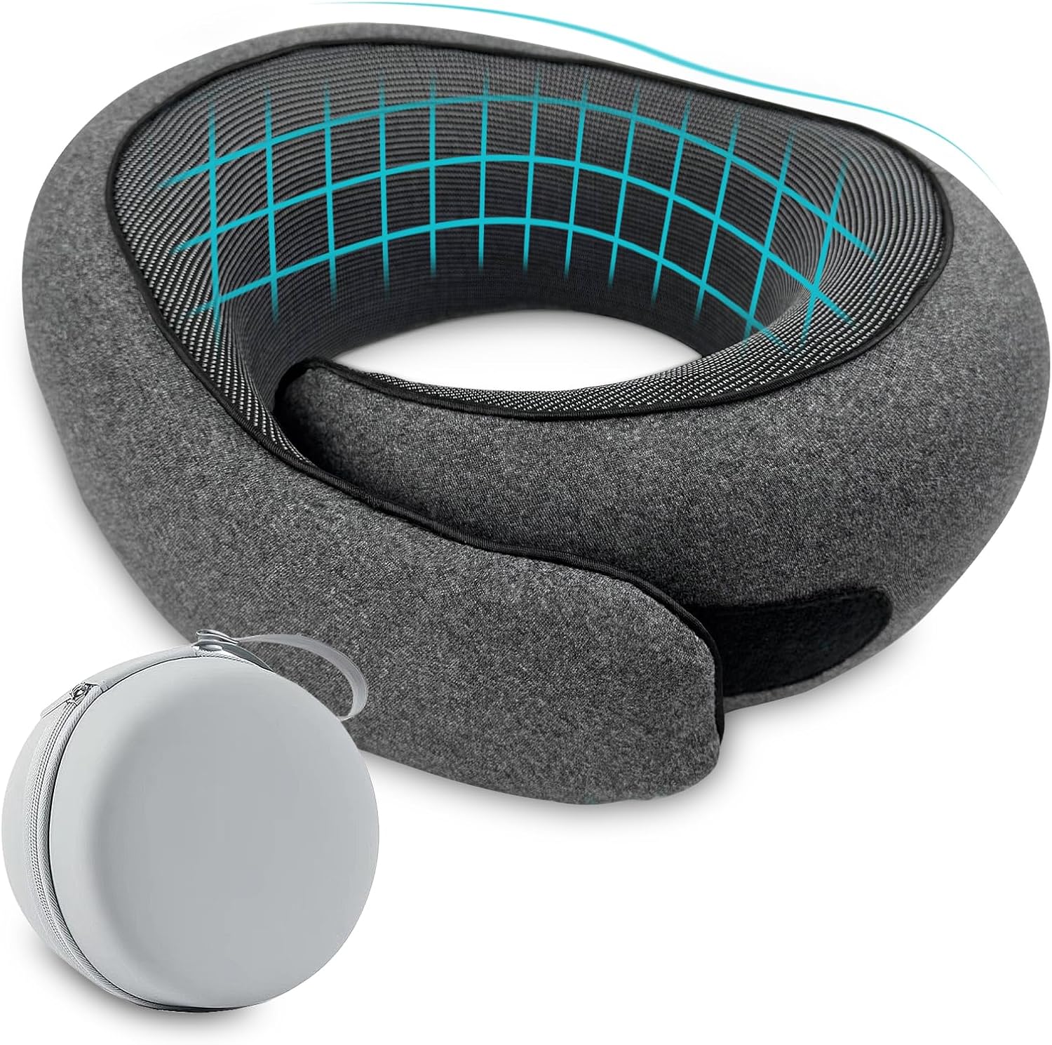 TFCIOD Oreiller de Voyage en Confortable, Oreiller Cervical avec Réglable et Lavable, Oreillers Ergonomiques pour la Nuque pour Chaise d’avion, Voiture, Bureau, Sac avec Fermeture éclair (Gris Foncé) TFCIOD Oreiller de Voyage en Confortable, Oreiller Cervical avec Réglable et Lavable, Oreillers Ergonomiques pour la Nuque pour Chaise d’avion, Voiture, Bureau, Sac avec Fermeture éclair (Gris Foncé)