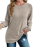 Sweatshirt for Women Crewneck Pleated Long Sleeve Shirts Tunic Tops Fashion Winter Clothing 2025