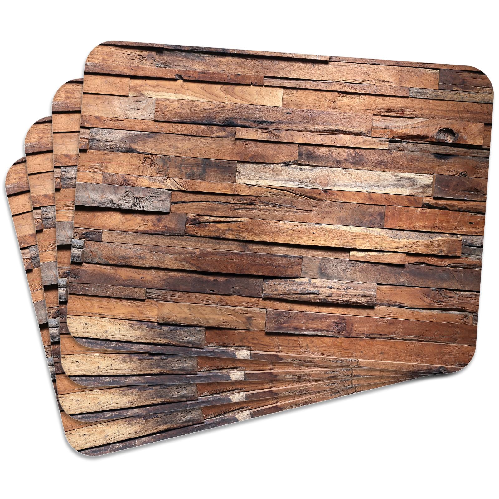 VELORA H&L Platzsets Kork - Tischsets 30 x 40 cm, Abwaschbar, rutschfest und Hitzebeständig bis 100°C, Dekorative Tischunterlagen für Küche und Esszimmer