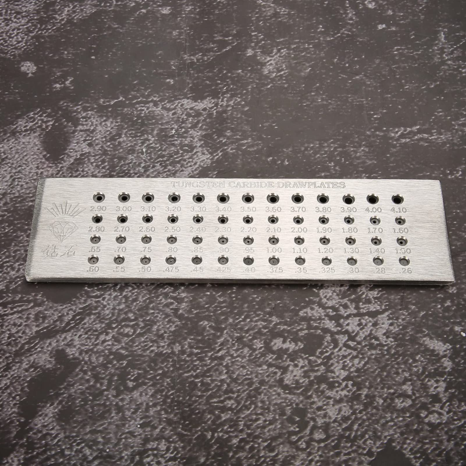 52 Trous Ronds 0,26 4,10 Mm Plaque à Tirer en Fil de Carbure de Tungstène pour la Fabrication de Bijoux Application c'Est un Dispositif Bénéfique pour les e Ngs Ma Conçu pour la