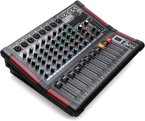 Miniatura 6 de TC-Home 8 canales alimentados mezclador profesional mezcla amplificador 16DSP TRS USB Bluetooth grabación casera