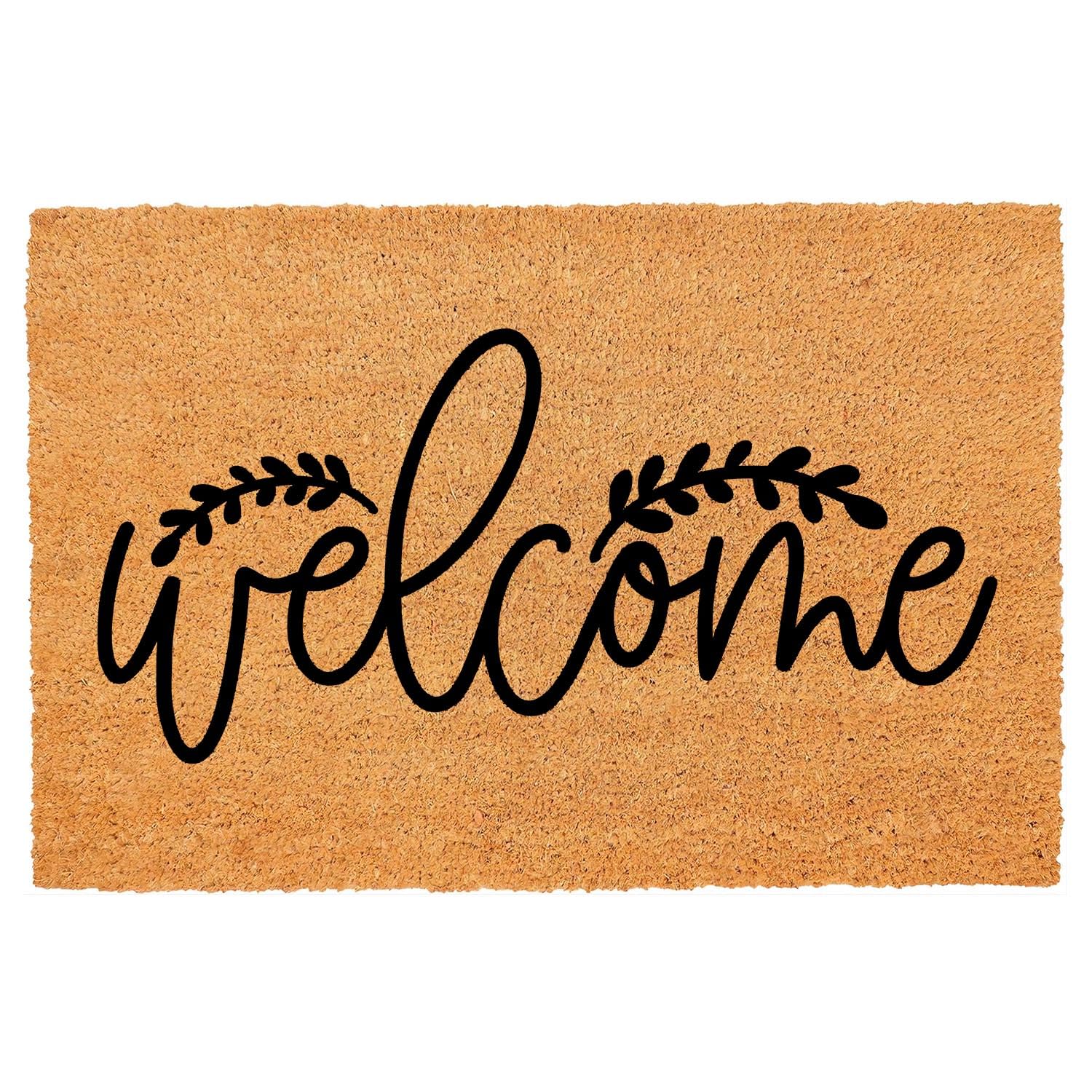 Funny Coir Doormat Welcome Front Door Mat Entryway Outdoor Mat with Heavy Duty Front Porch Patio Decor Welcome Mats Entry Natural Coconut Brown Mat Novelty Prank Gift Funny Coir Mat 23.7x15.7 inch — image 1