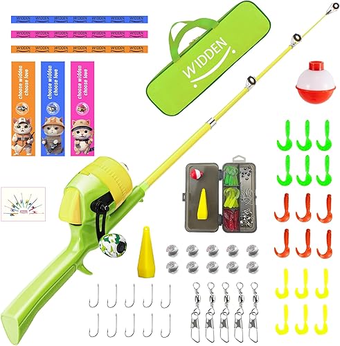 Miniatura 22 de Caña de pescar para niños, caña de pescar telescópica, caña de pescar plegable para niños y carrete con caja de aparejos, línea de pesca, flotador y