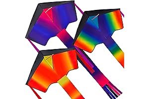 JOYIN 3 Packs Cometa Kite: Delta Multicolor Kite with Warm and Cold Colors
