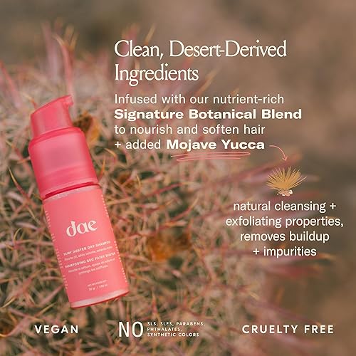 Miniatura 7 de DAE Champú en polvo seco Fairy Duster - Ingredientes naturales sin aerosol, absorbe aceite y refresca las raíces